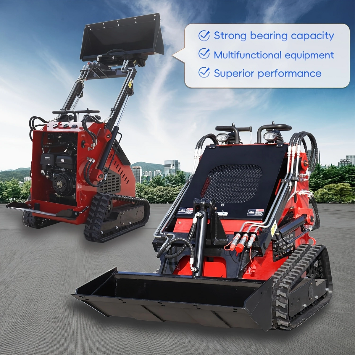 best mini skid steer loader red
